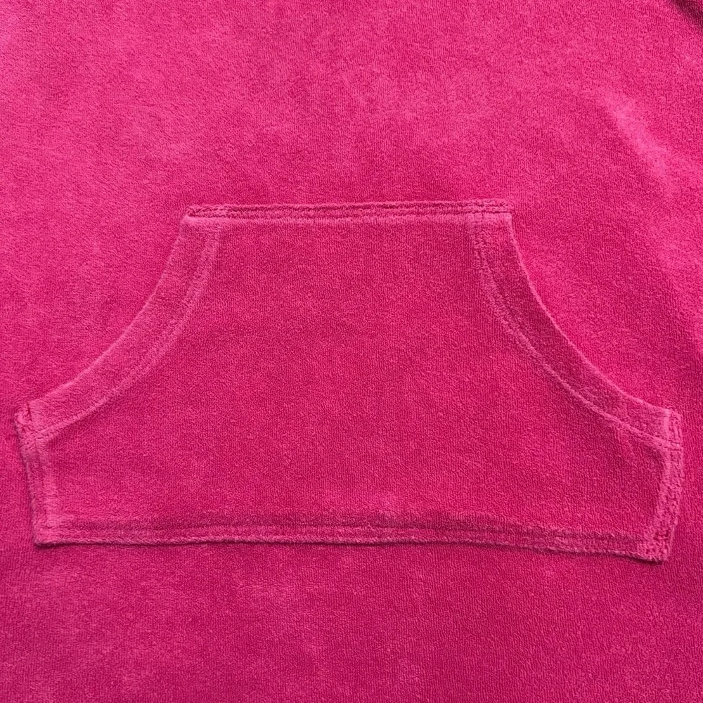 Lands’ End S 7-8Y Pink Terry Hooded Swim Cover-Up